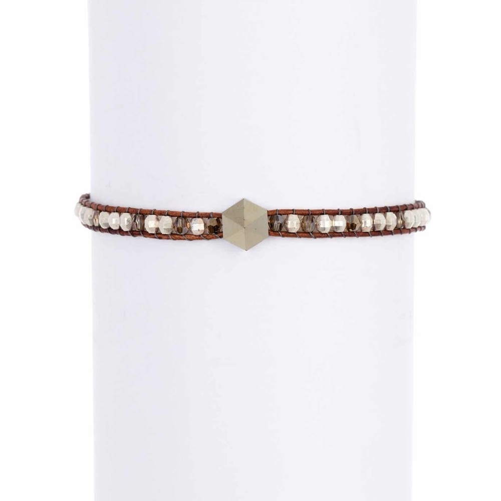 Chan Luu Sterling Silver&Crystal Beads Bracelet